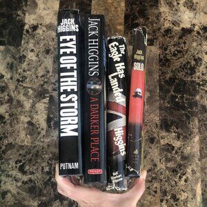 Jack Higgins Lot of 4 Solo Eagle Has Landed Eye Of Storm A Darker Place HC DJ